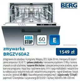 Tres Zmywarka Berg BRGZV60A2 oferta