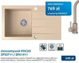 Tres zlewozmywak FOCUS oferta