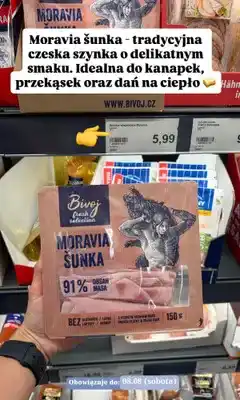ALDI Szynka wieprzowa Bivoj Moravia oferta