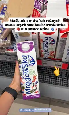 ALDI Maślanka Mrągowska owoce leśne oferta