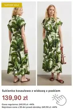Medicine Sukienka koszulowa z wiskozą z paskiem oferta