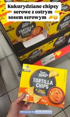 ALDI Chipsy tortilla Sun Snacks Cheesy z sosem serowym oferta