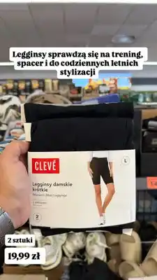 Biedronka Legginsy damskie krótkie Clevé oferta