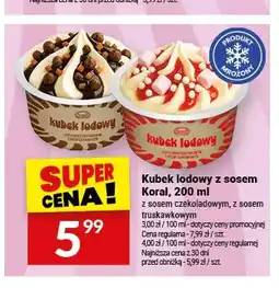Twój Market Kubek lodowy z sosem czekoladowym Koral oferta