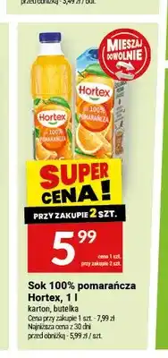 Twój Market Sok 100% pomarańcza Hortex karton oferta
