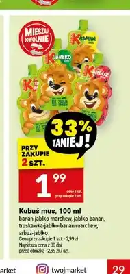 Twój Market Mus owocowy Kubuś banan-jabłko-marchew oferta