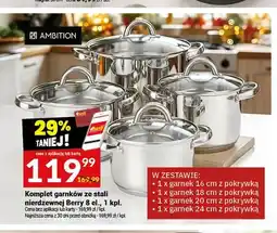 Twój Market Komplet garnków ze stali nierdzewnej Ambition Berry 8 el oferta