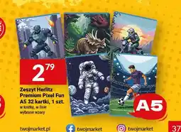Twój Market Zeszyt Herlitz Premium Pixel Fun A5 32 kartki oferta