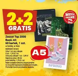 Twój Market Zeszyt Top 2000 Basic A5 60 kartek oferta