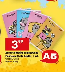 Twój Market Zeszyt okładka laminowana Pusheen A5 32 kartki oferta