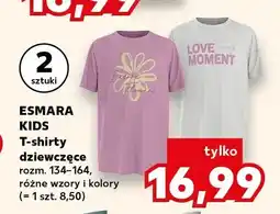 Kaufland T-shirty dziewczęce Esmara Kids 2-pak oferta