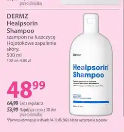 Hebe Szampon na łuszczycę i łojotokowe zapalenie skóry DERMZ Healpsorin Shampoo oferta