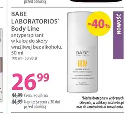 Hebe Antyperspirant w kulce Babe Laboratorios Body Line oferta