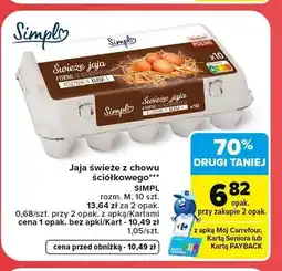 Carrefour Jaja świeże z chowu ściółkowego Simpl oferta