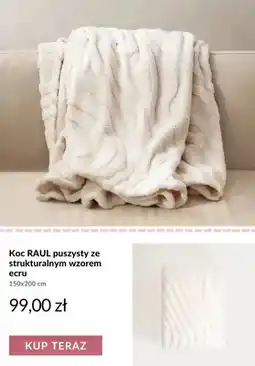 Homla Koc Raul puszysty ze strukturalnym wzorem ecru 150x200 cm oferta