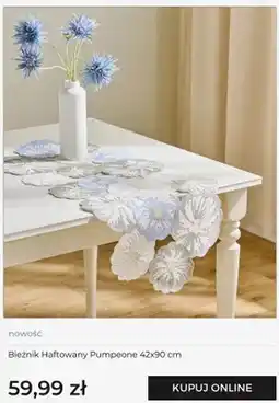 Home&You Bieżnik haftowany home&you Pumpeone 42x90 cm oferta