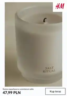 H&M Świeca zapachowa w szronionym szkle H&M Salt Ritual oferta