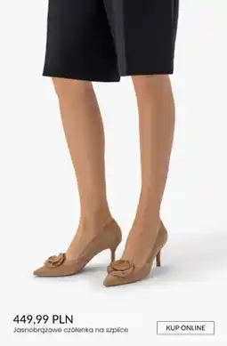 Ryłko Buty damskie czółenka na szpilce jasnobrązowe oferta