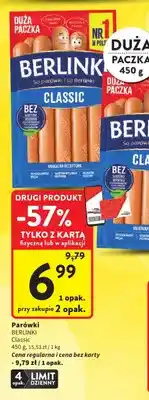 Intermarche Parówki Classic Berlinki oferta