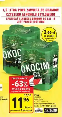 Intermarche Piwo Okocim Jasne Pełne 4-pak oferta
