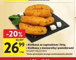 Intermarche Kiełbasa ze szpinakiem i fetą Skarby Wędzarni oferta