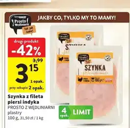 Intermarche Szynka z fileta piersi indyka Prosto z Wędliniarni plastry oferta