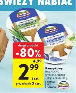 Intermarche Serek twarogowy Kanapkowy Hochland ze szczypiorkiem oferta