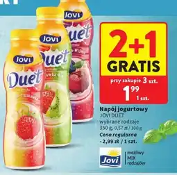 Intermarche Napój jogurtowy Jovi Duet truskawka kiwi oferta