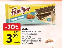 Intermarche Wafle gofrowe Familijne słony karmel oferta