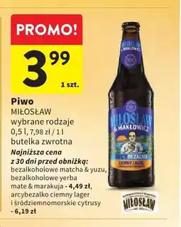 Intermarche Piwo bezalkoholowe Miłosław Matcha & Yuzu oferta