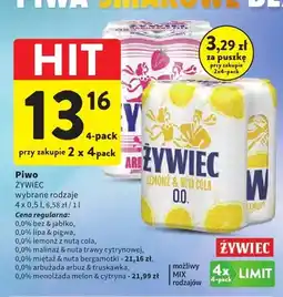Intermarche Piwo bezalkoholowe Żywiec bez & jabłko 4-pak oferta