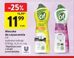 Intermarche Mleczko do czyszczenia Cif Cleanboost Cream Lemon oferta