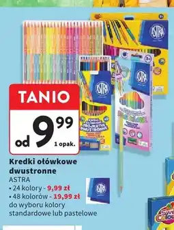 Intermarche Kredki ołówkowe dwustronne Astra 24 kolory oferta