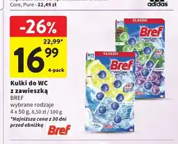 Intermarche Kulki do WC z zawieszką Bref Power Aktiv Lemon 4-pak oferta