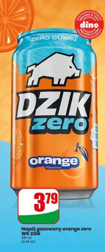 Dino Napój gazowany orange zero WK Dzik oferta