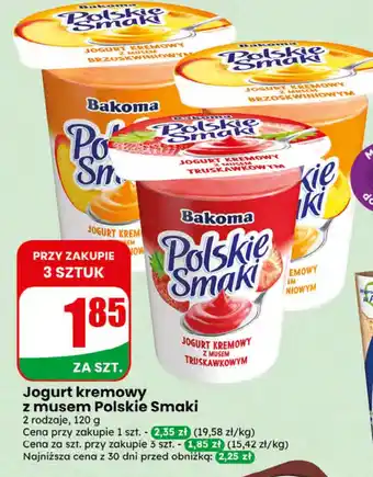 Dino Jogurt kremowy z musem Polskie Smaki oferta
