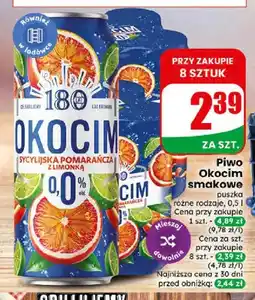 Dino Piwo bezalkoholowe Okocim Sycylijska Pomarańcza z Limonką oferta