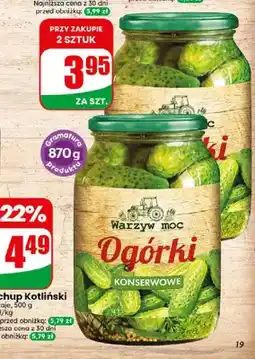 Dino Ogórki konserwowe Warzyw Moc oferta