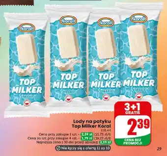 Dino Lody na patyku Top Milker Koral oferta