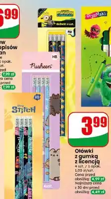Dino Ołówki z gumką z licencją 4-pak oferta