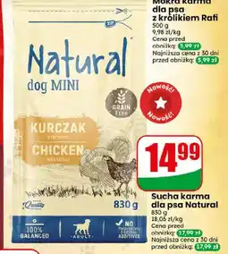 Dino Sucha karma dla psa Natural dog MINI z kurczakiem i indykiem oferta