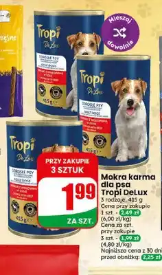 Dino Mokra karma dla psa Tropi DeLux z wołowiną w sosie oferta