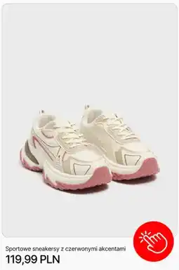 Cropp Buty sportowe sneakersy z czerwonymi akcentami Cropp oferta