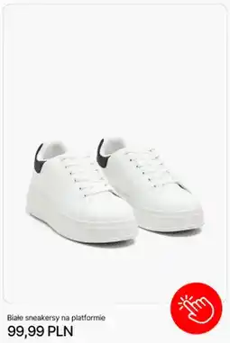 Cropp Sneakersy na platformie białe Cropp oferta