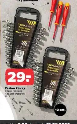 Zestaw kluczy płasko-oczkowych TECHLINER