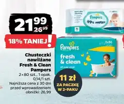 Netto Chusteczki nawilżane Fresh & Clean Pampers 2-pak oferta