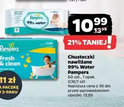 Netto Chusteczki nawilżane 99% Water Pampers oferta