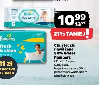 Netto Chusteczki nawilżane 99% Water Pampers oferta