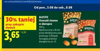 Lidl Orzeszki ziemne w skorupce Alesto oferta