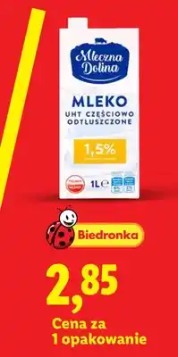 Lidl Mleko UHT 1,5% Mleczna Dolina oferta